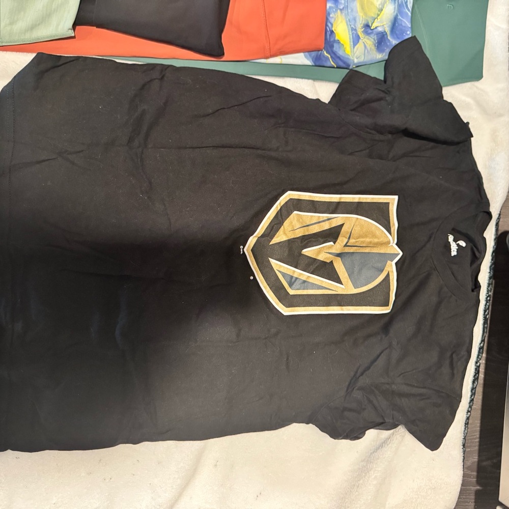 Fanatics Black Tee with Gold Emblem